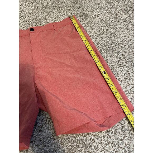 Men's BEARBOTTOM Clothing Soft Heathered Red Stretch Lightweight 8" Shorts 32 - Picture 9 of 9
